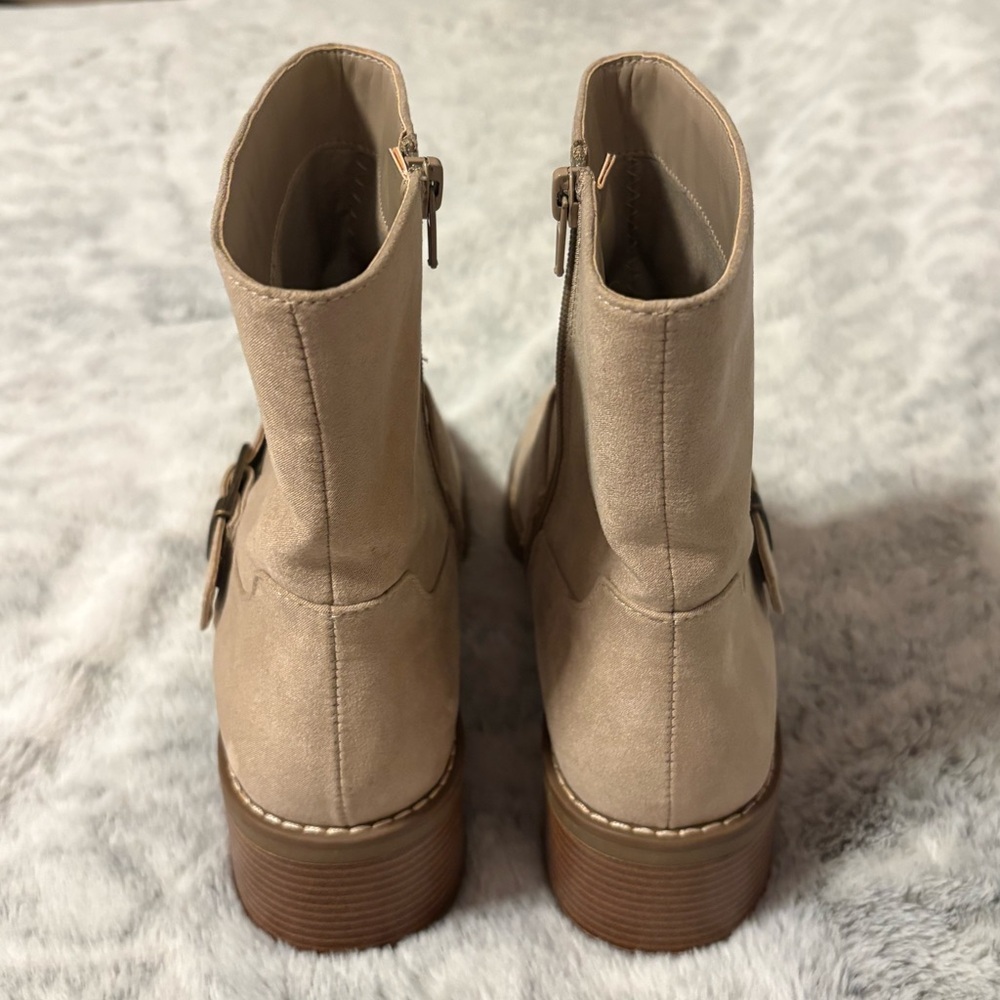 Kensie Suede Tan Booties - Picture 3 of 4